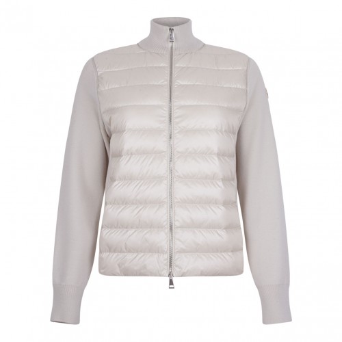 White Cardigan Jacket With Zip