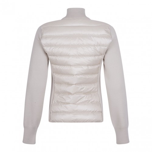 White Cardigan Jacket With Zip 2