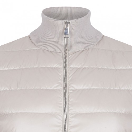 White Cardigan Jacket With Zip