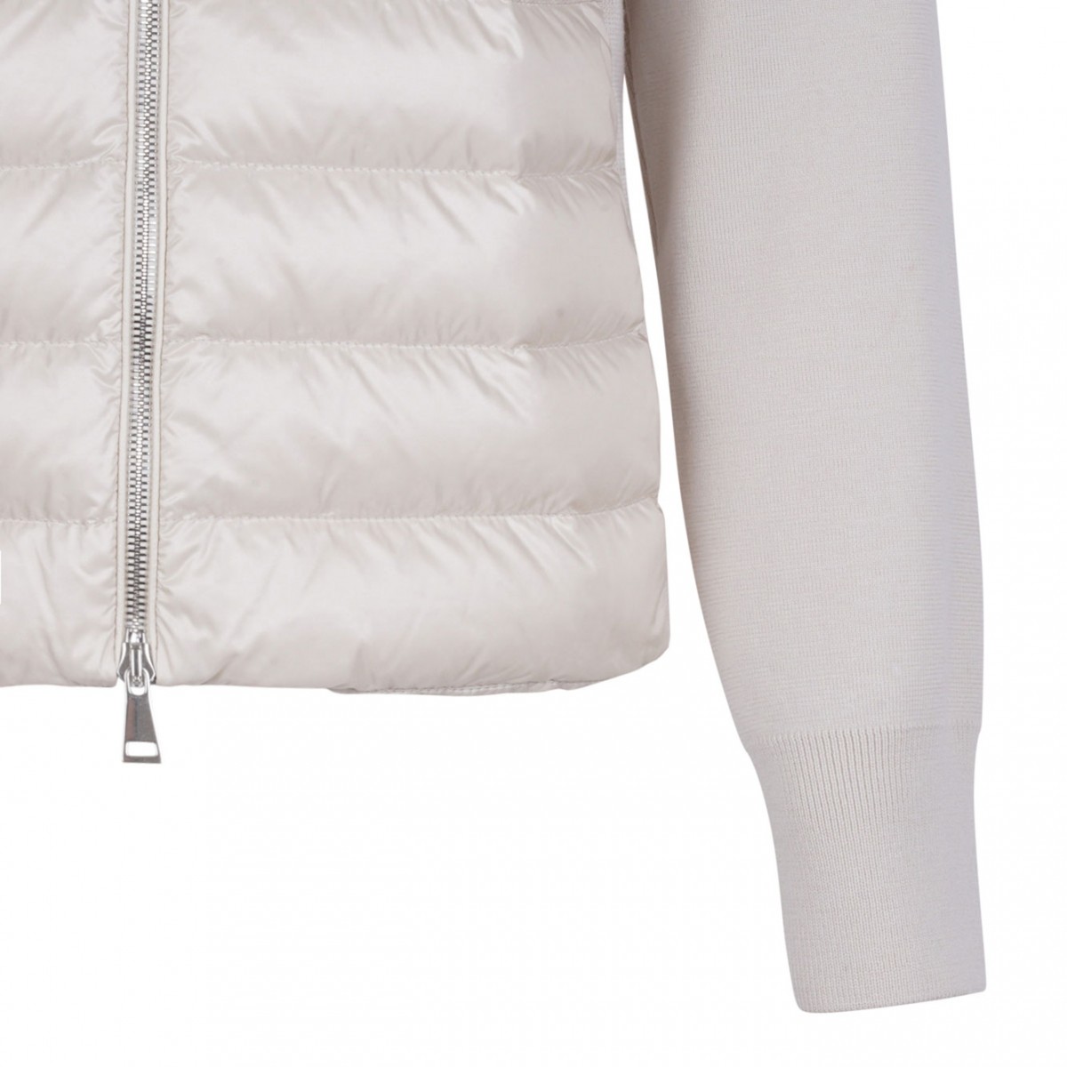 White Cardigan Jacket With Zip