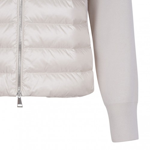 White Cardigan Jacket With Zip