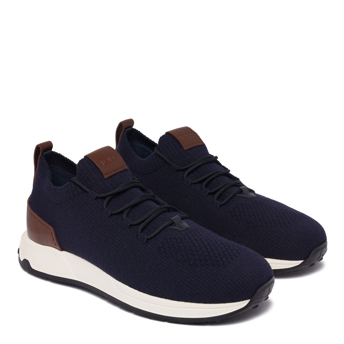 Sock Sneakers in Fabric and Leather