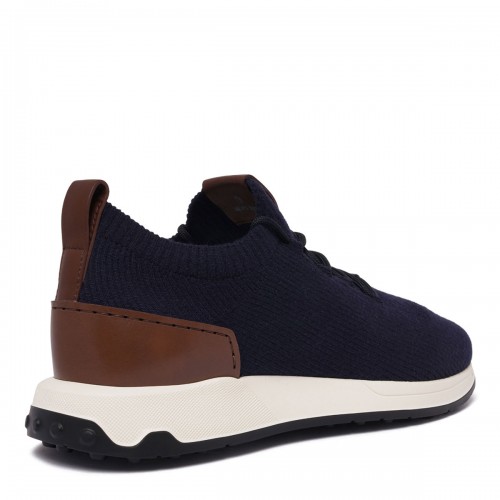 Sock Sneakers in Fabric and Leather