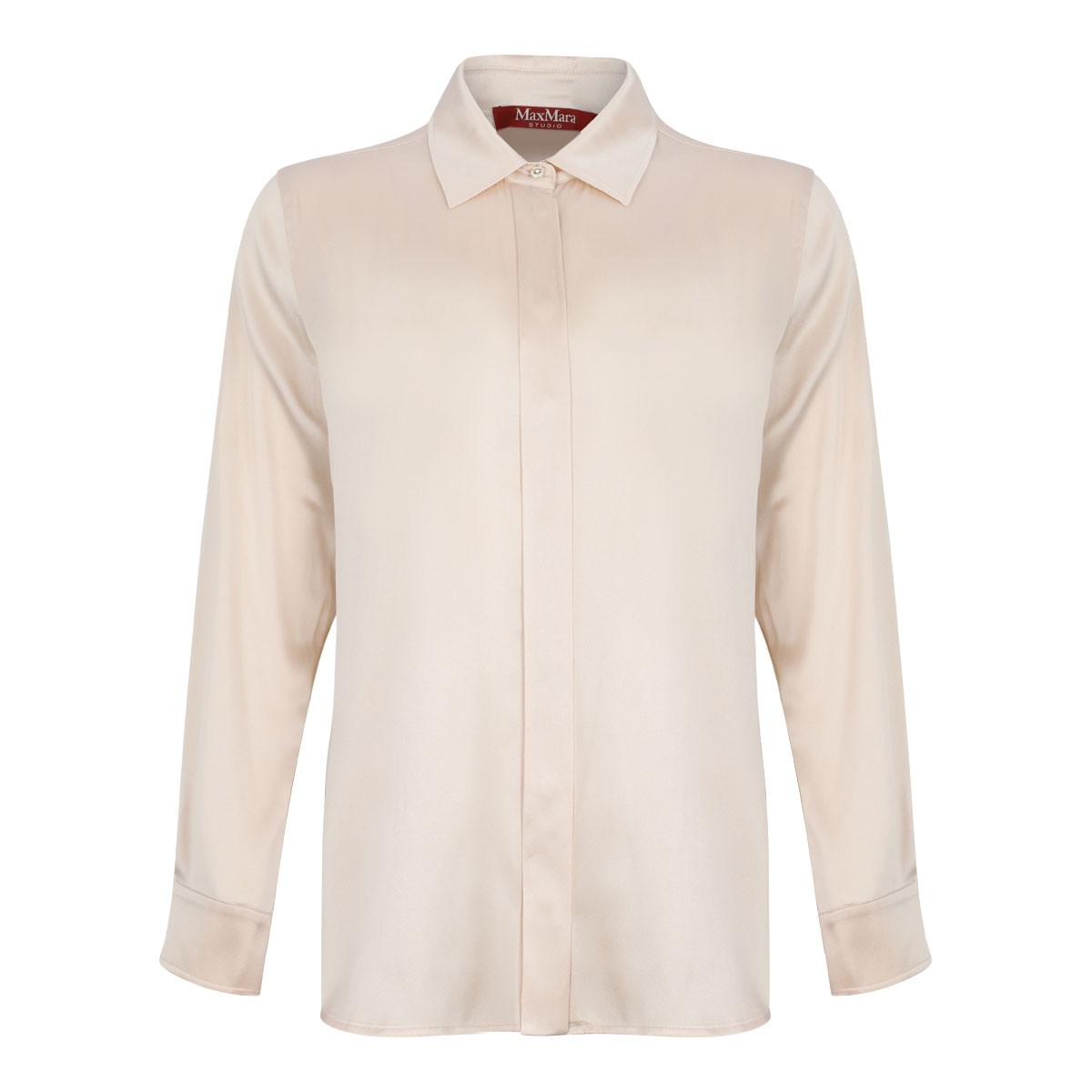 Beige Silk Shirt