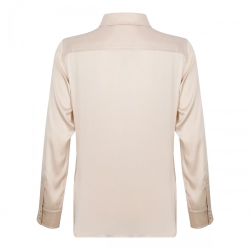 Beige Silk Shirt