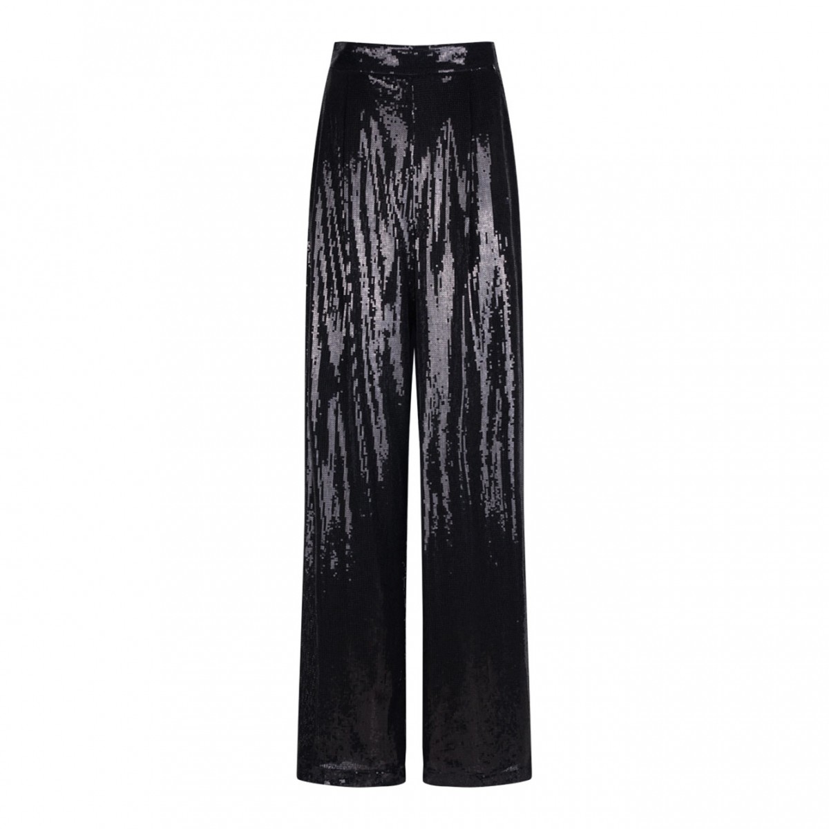 Black Paillettes Palazzo Trousers