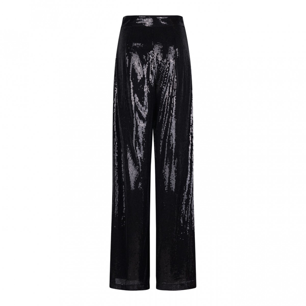 Black Paillettes Palazzo Trousers