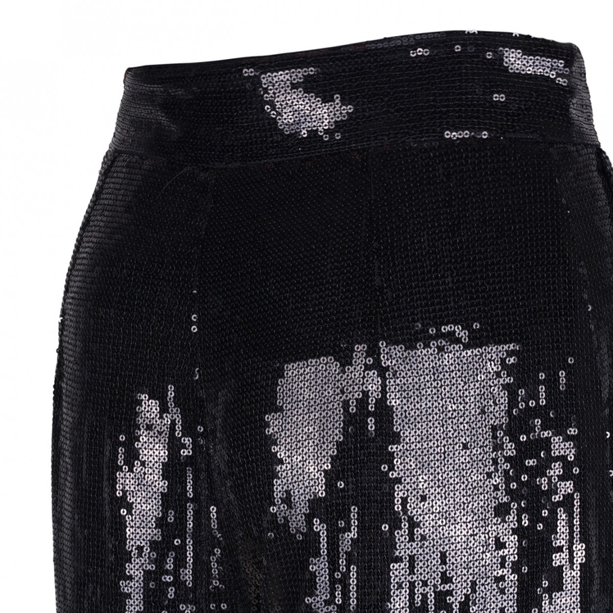 Black Paillettes Palazzo Trousers