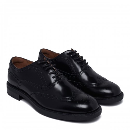 Black Leather Lace-Up Brogue Shoes 2
