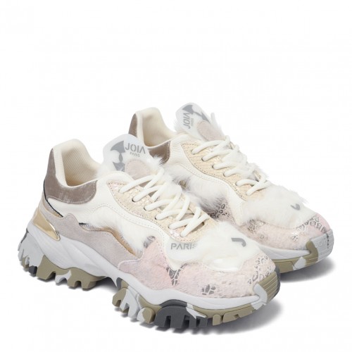 Laugh White Gold Sneakers