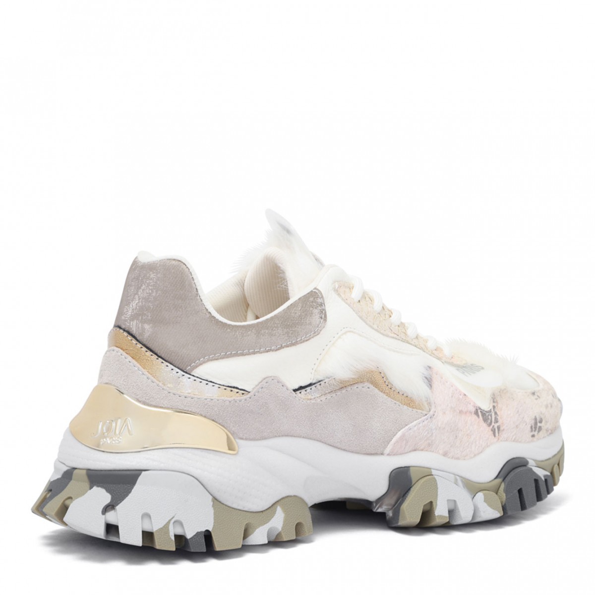 Laugh White Gold Sneakers