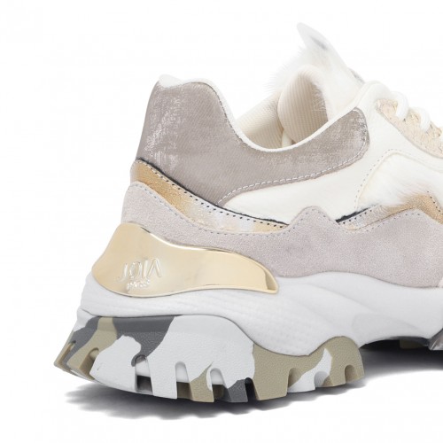 Laugh White Gold Sneakers