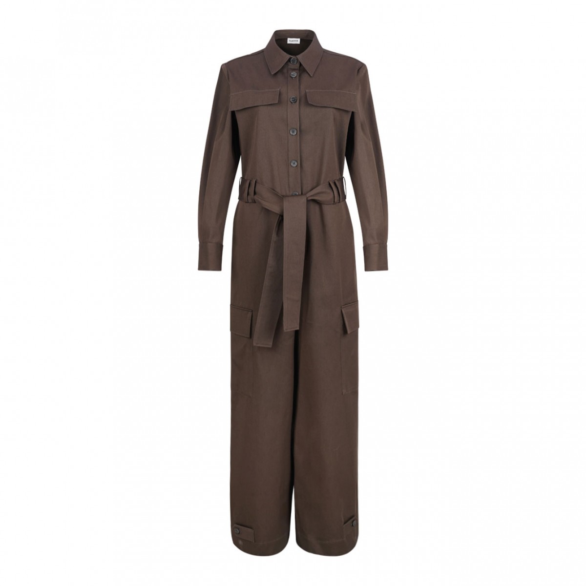 Brown Cargo Jumpsuit