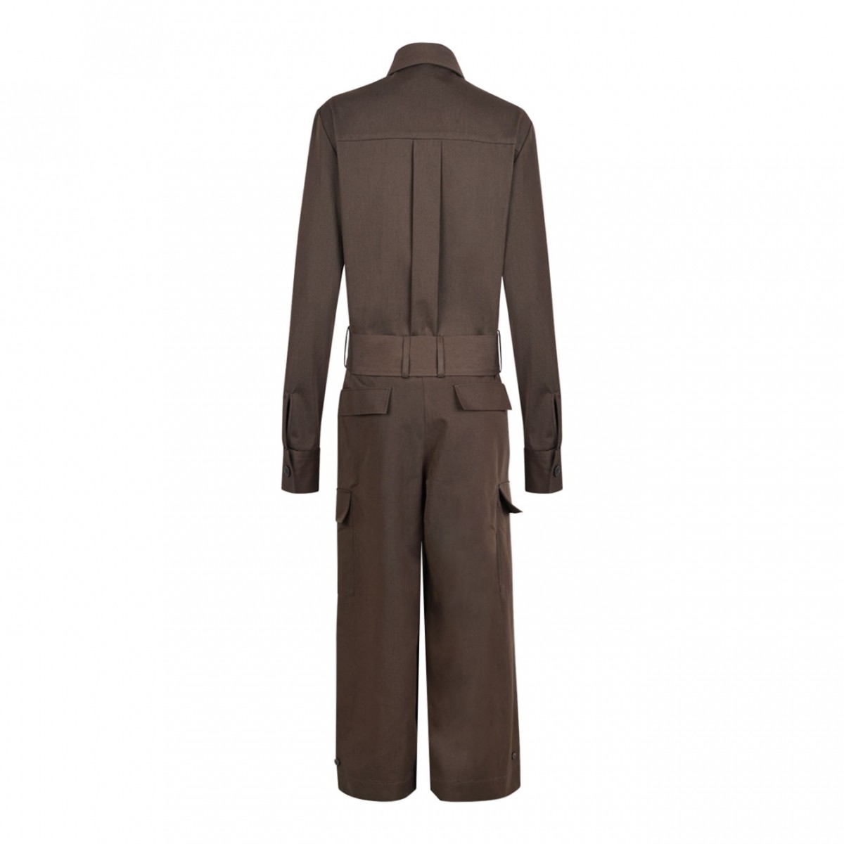 Brown Cargo Jumpsuit