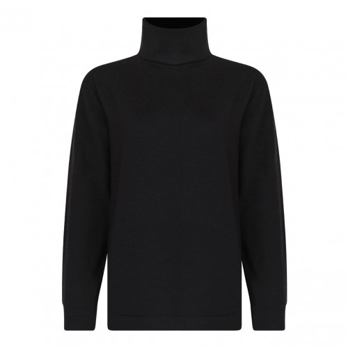 Brown High Neck Knitwear