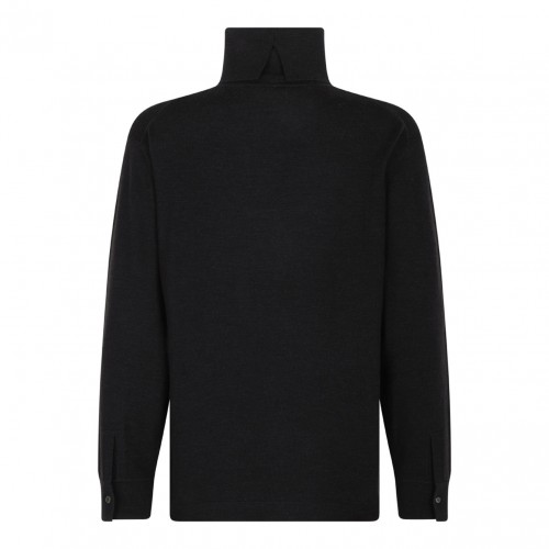 Brown High Neck Knitwear