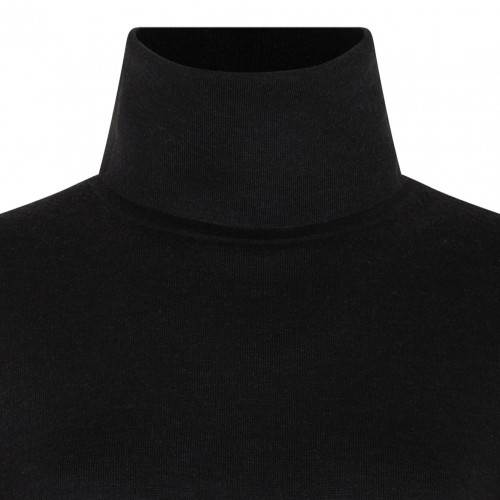 Brown High Neck Knitwear