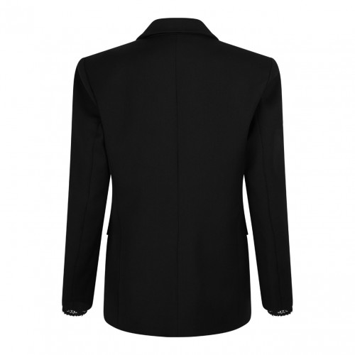 Black Embellished Double-Breasted Jacket