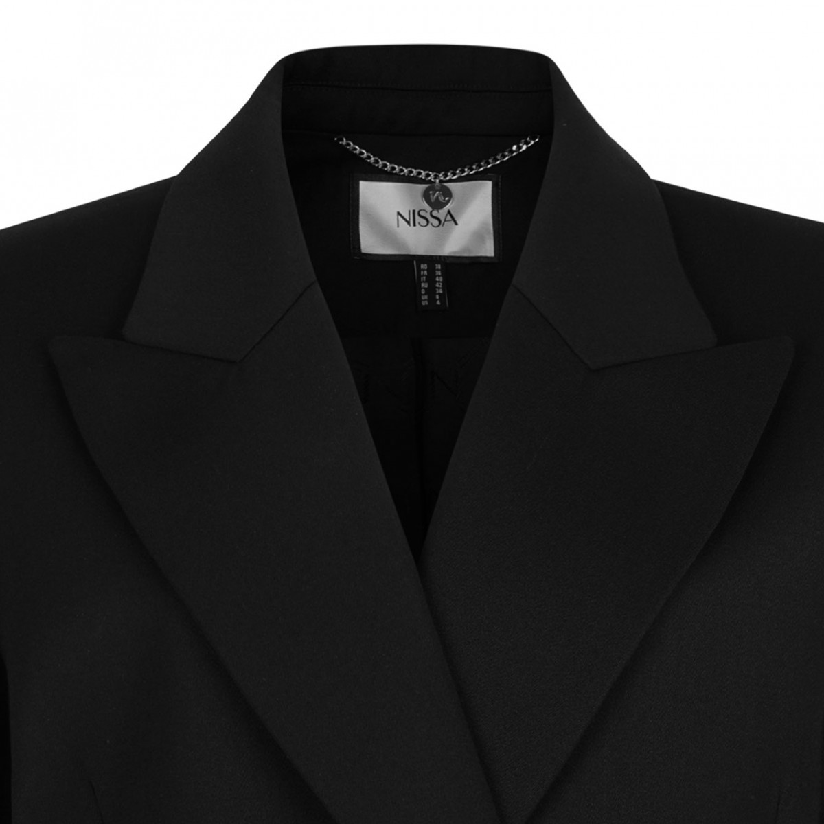 Black Embellished Double-Breasted Jacket