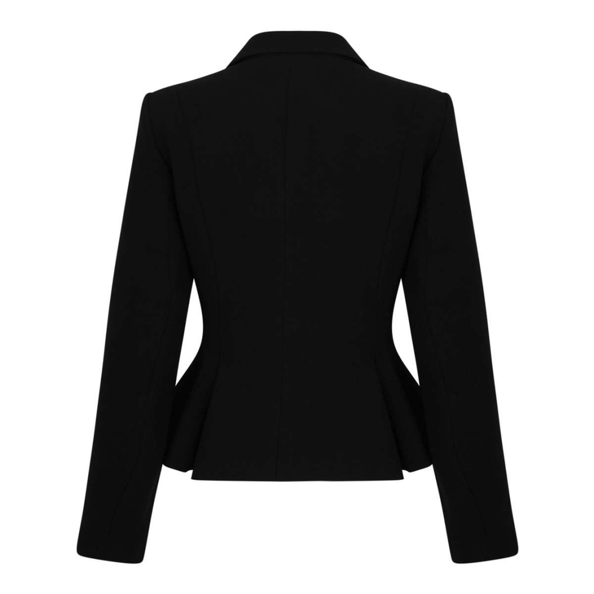 Black Crystal-Embellished Single-Breasted Blazer
