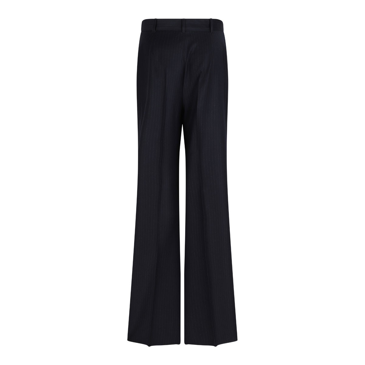 Black Stretch Wool Trousers With Pattern