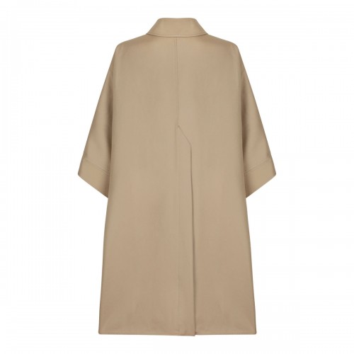 Beige Pedale Cape-Style Button-Up Coat 2