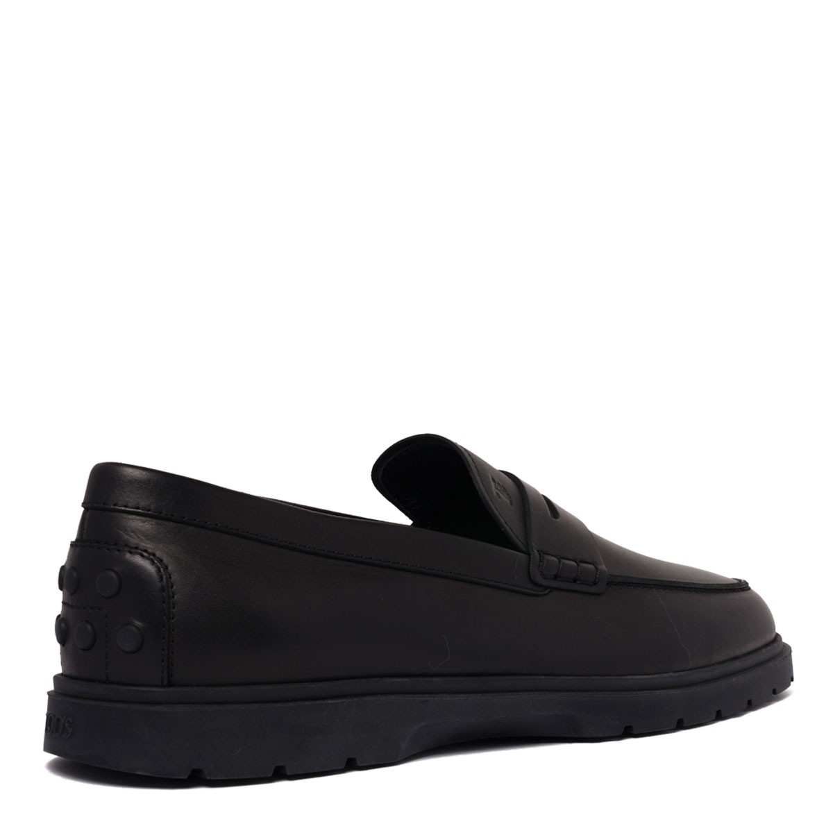 Black Leather Penny Loafers
