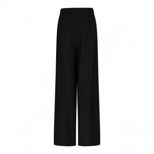 Black Pleated Crystal-Embellished Trousers