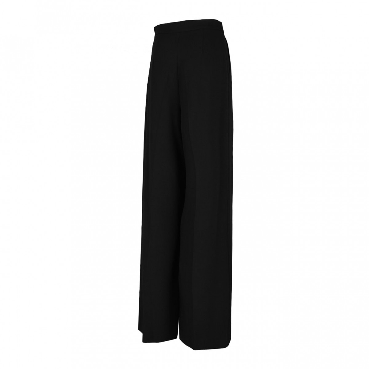 Black Pleated Crystal-Embellished Trousers