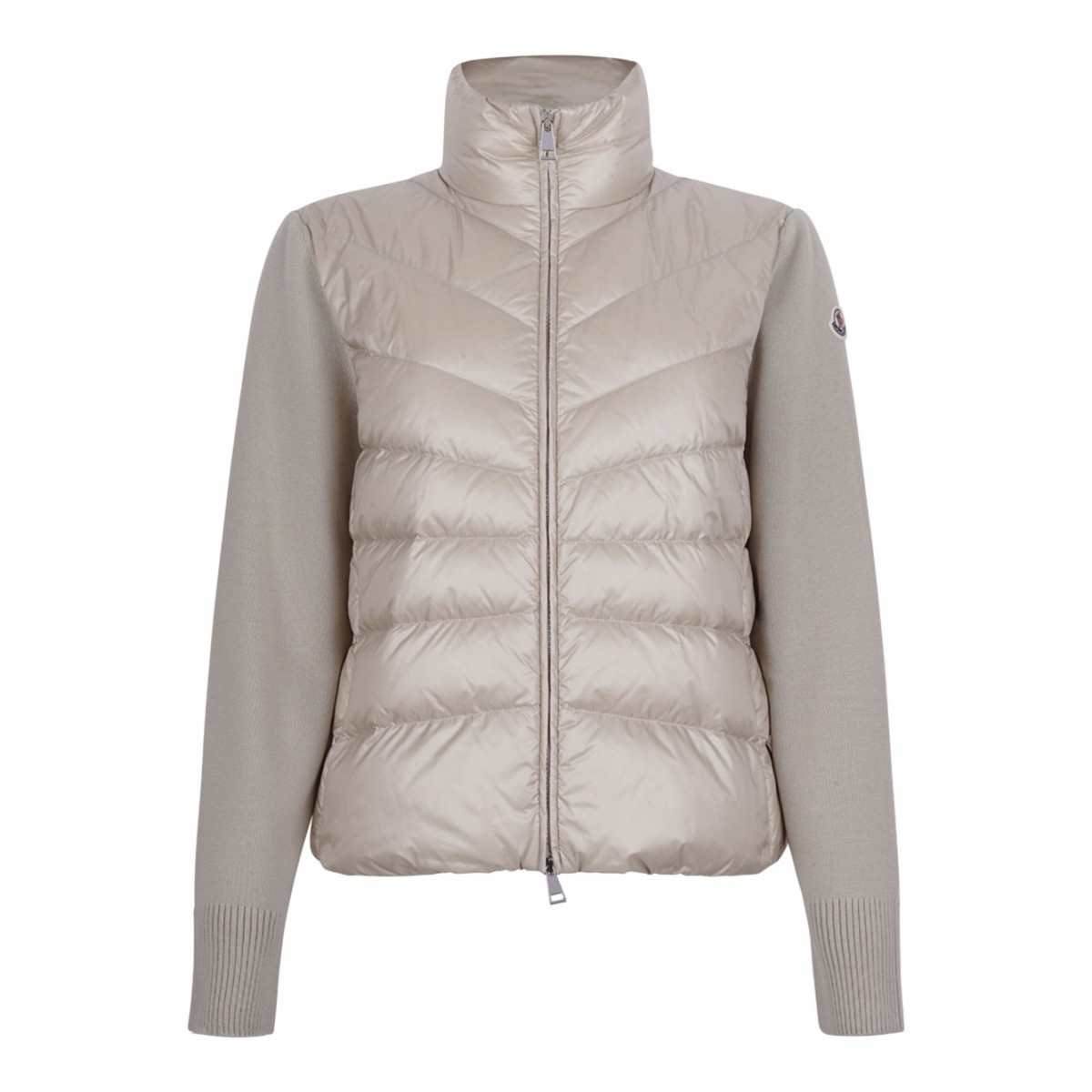 Light Beige Ed Zip Down Cardigan