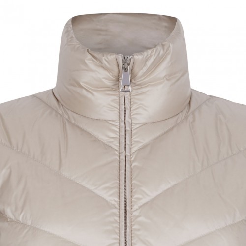 Light Beige Ed Zip Down Cardigan