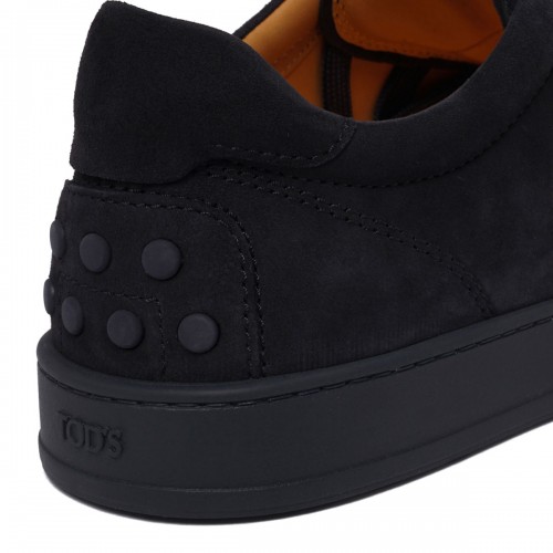 Navy Blue Suede Sneakers