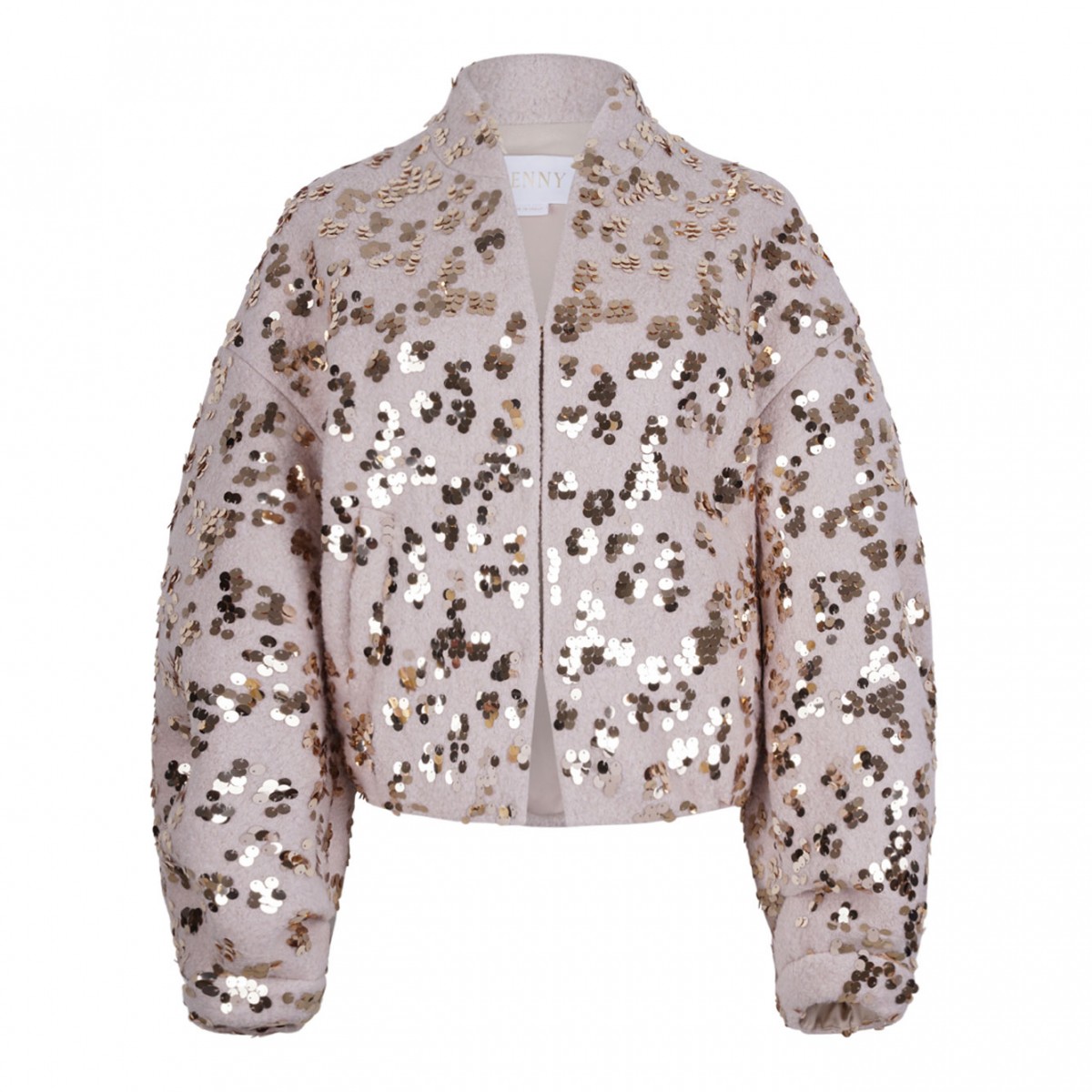 Sequined Bomber Jacket With Wide Sleeves