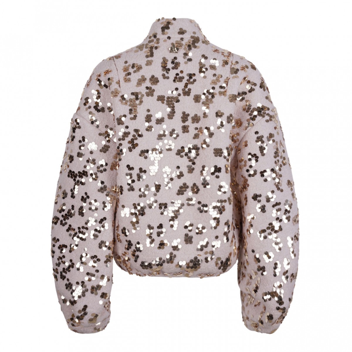 Sequined Bomber Jacket With Wide Sleeves