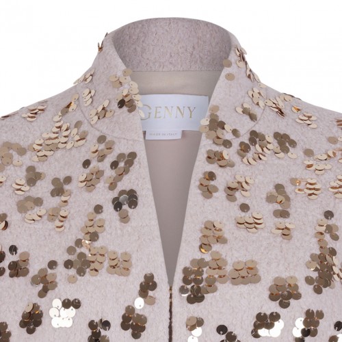 Sequined Bomber Jacket With Wide Sleeves