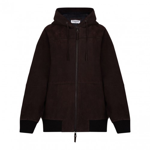Brown Suede Hoodie