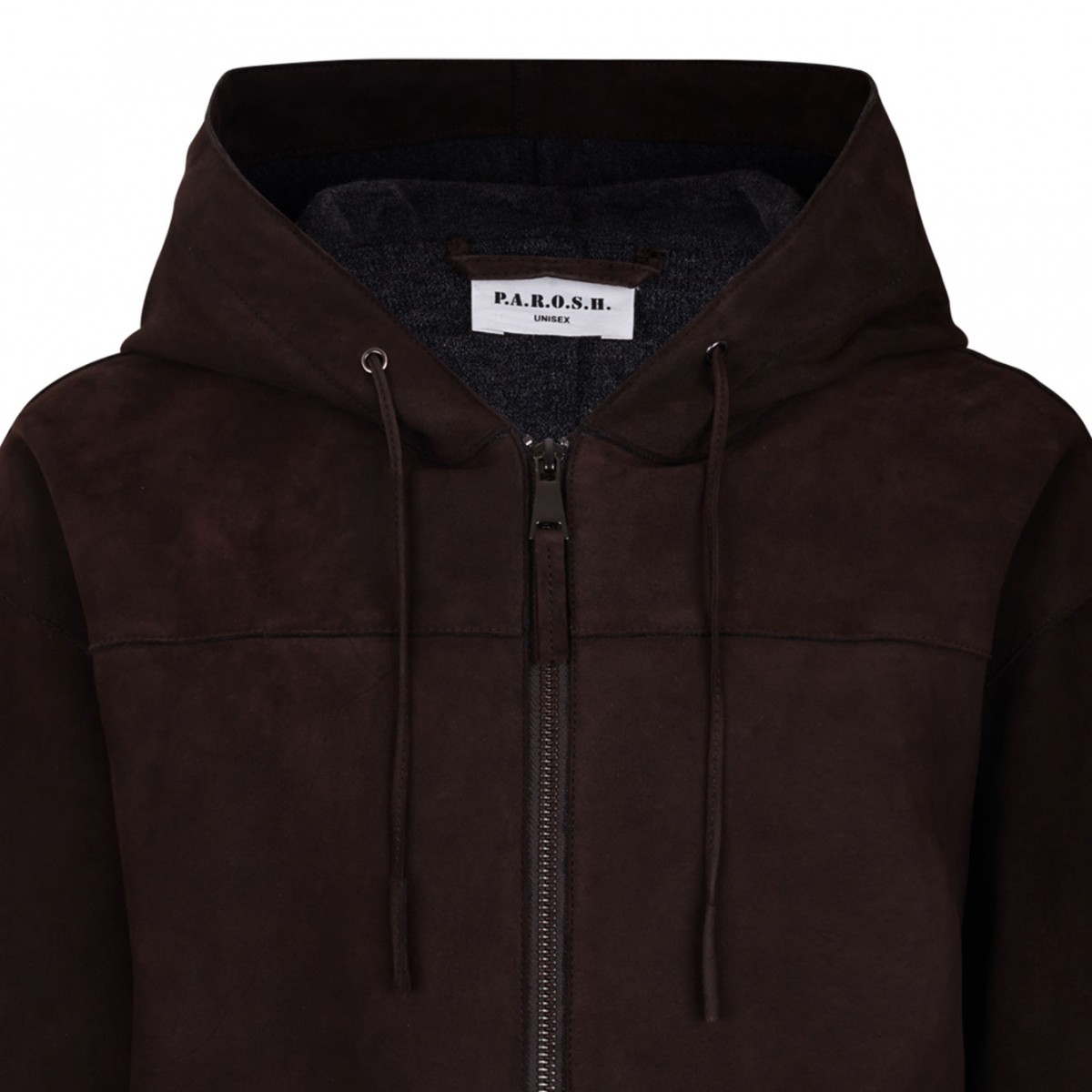Brown Suede Hoodie