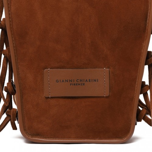 Cognac Fringe And Studs Tote Bag