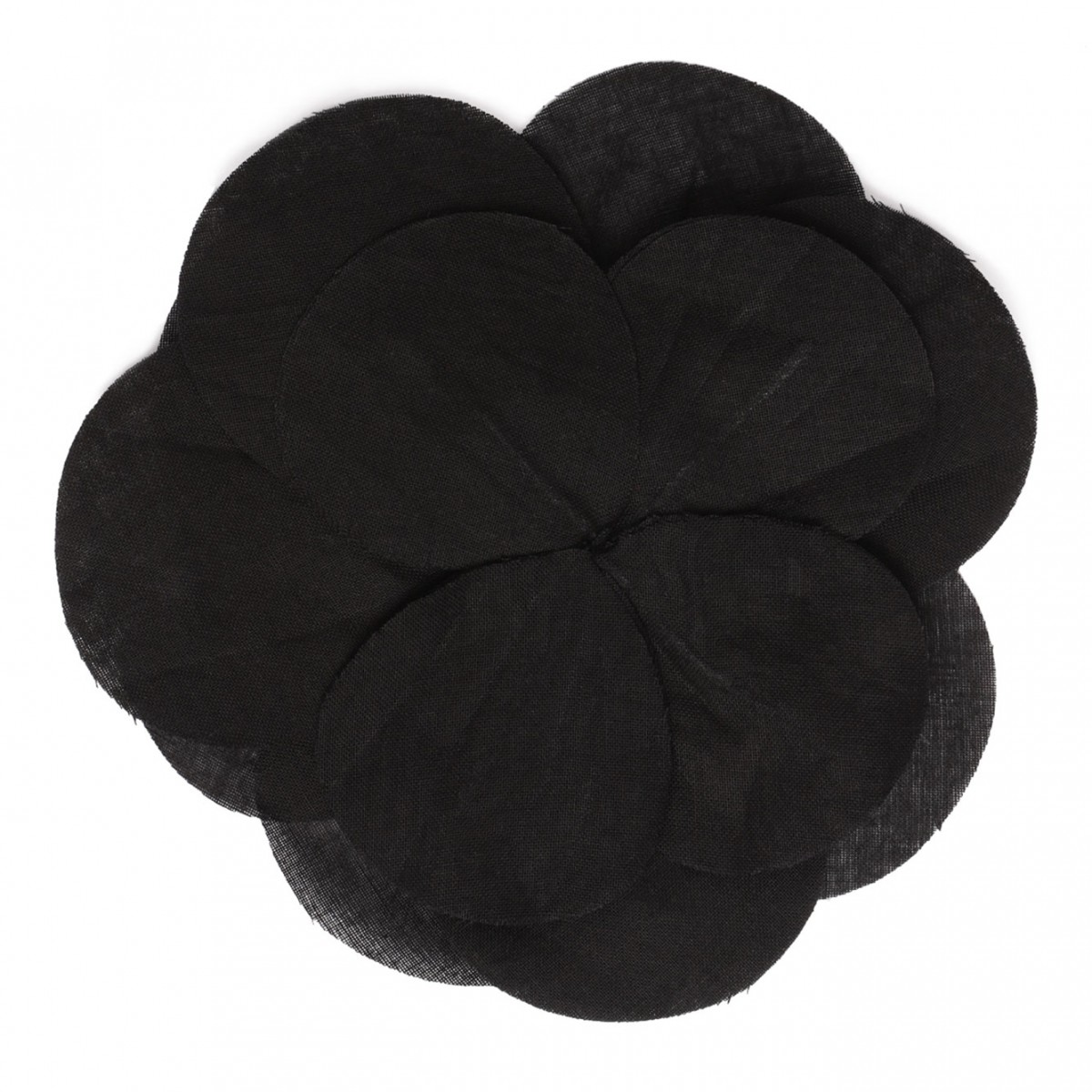 Black Cotton Flower Brooch
