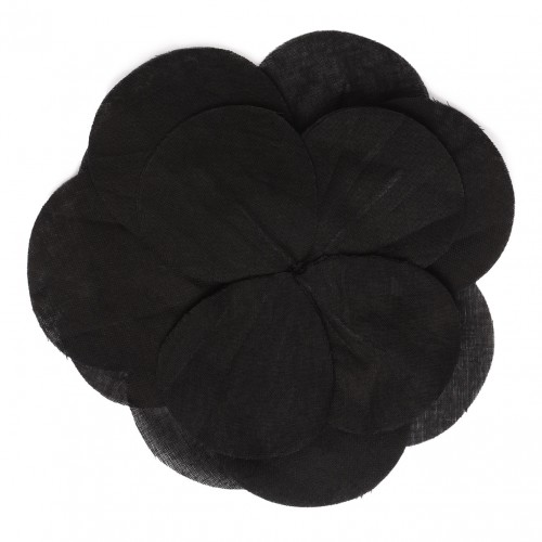Black Cotton Flower Brooch