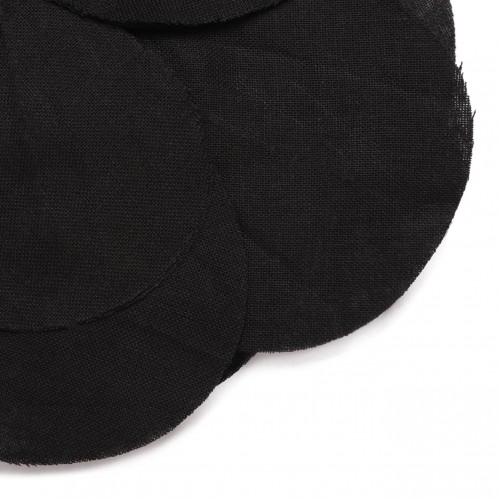 Black Cotton Flower Brooch