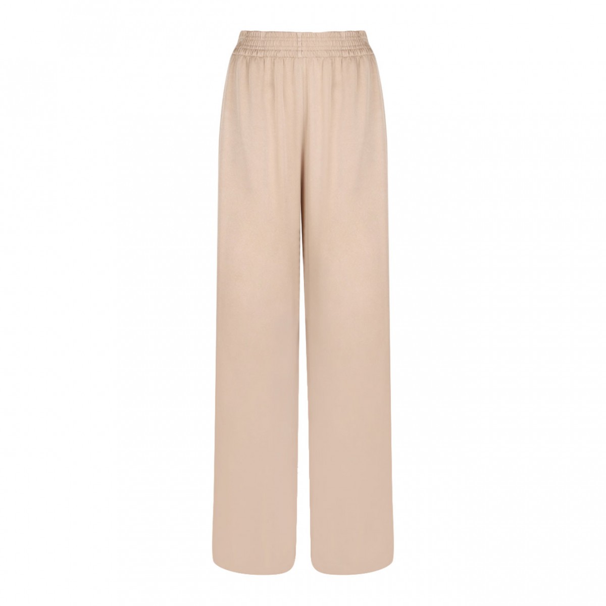 Beige Amelia Trousers In Enver Satin