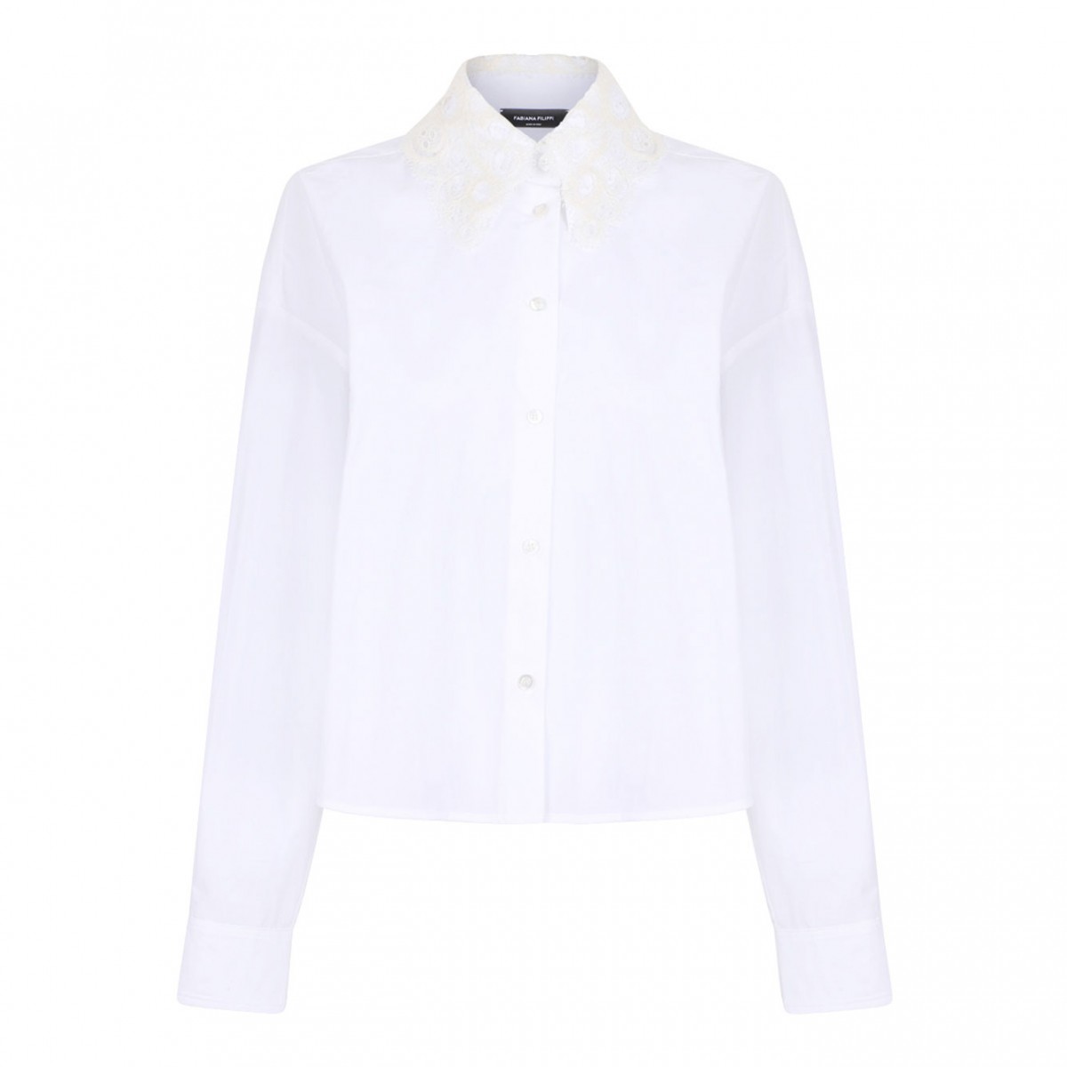 Beige Popeline Cropped Shirt