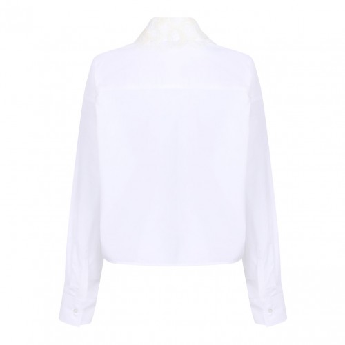 Beige Popeline Cropped Shirt 2