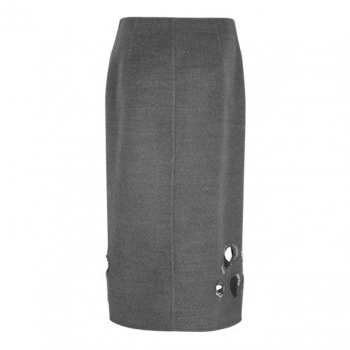 Grey Double Wool Skirt 2