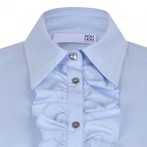 Light Blue Pleats Shirt