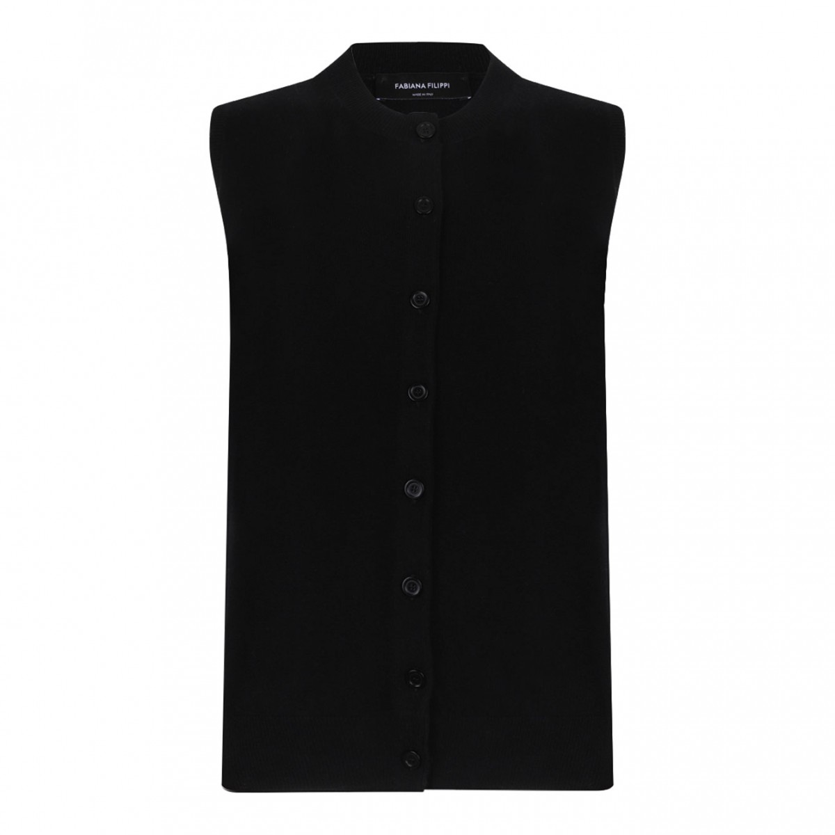 Black Sleeveless Knit Vest