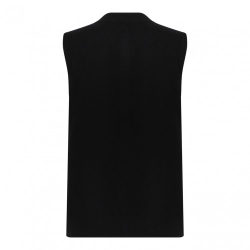 Black Sleeveless Knit Vest 2