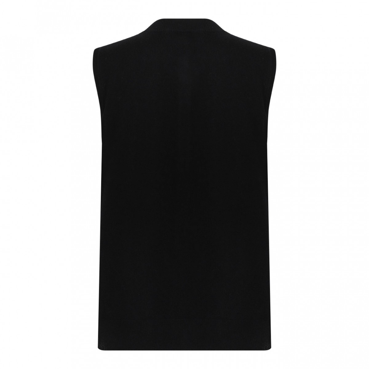 Black Sleeveless Knit Vest