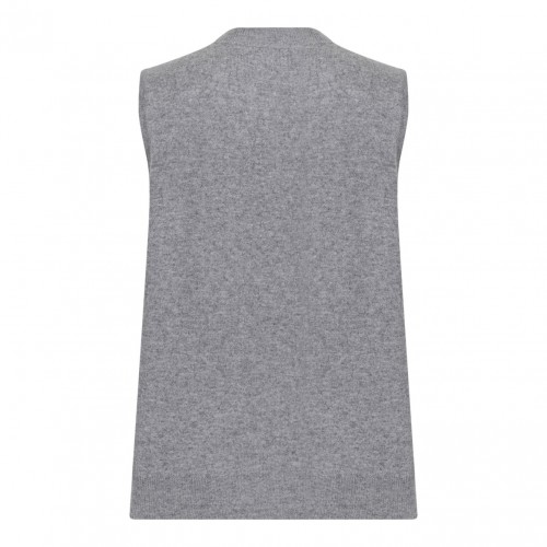 Grey Sleeveless Knit Vest